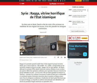 https://www.lepoint.fr/monde/syrie-raqqa-erigee-en-ville-modele-par-daech-06-11-2016-2081138_24.php#11